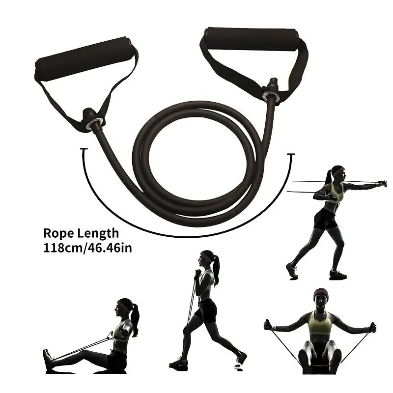 Kit Elásticos de Resistência com Alças para Treino