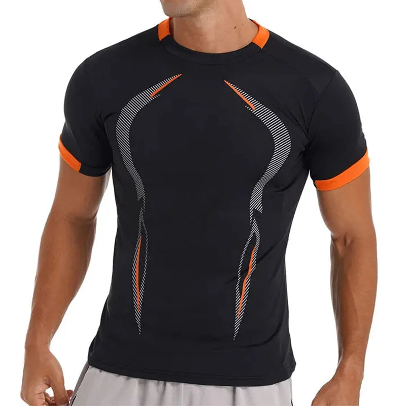 Camiseta de Compressão Masculina Manga Curta para Treino