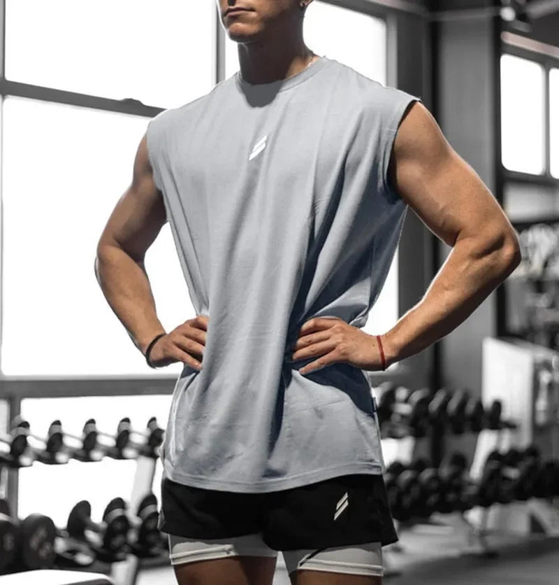 Regata Fitness Masculina Sem Manga para Academia
