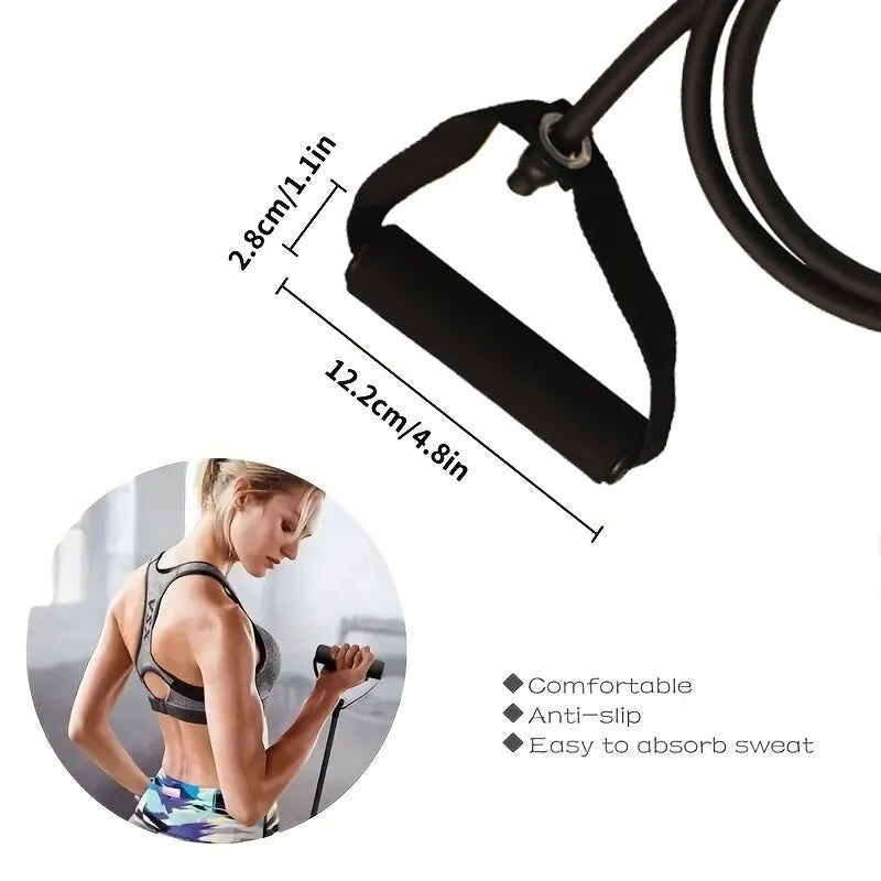 Kit Elásticos de Resistência com Alças para Treino
