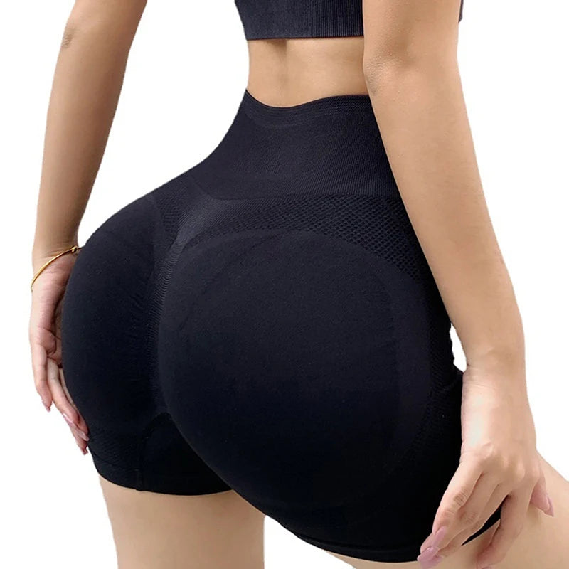 Shorts Feminino Cintura Alta para Ciclismo, Yoga e Corrida